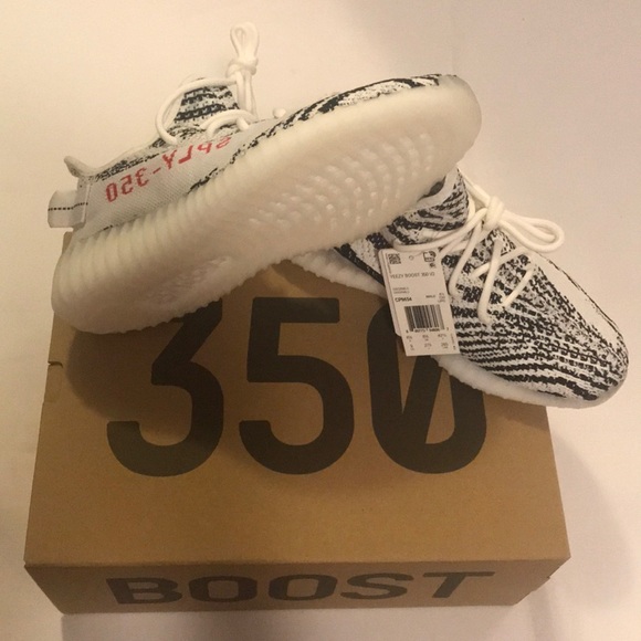 NEW DS Adidas Yeezy Boost 350 V2 “Zebra”, sz 9 - Picture 5 of 7